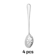 FACEGA 4Pcs Slotted Serving Spoon,Sturdy Silverware Set,Meal Control Kitchen Utensils Set,Style1